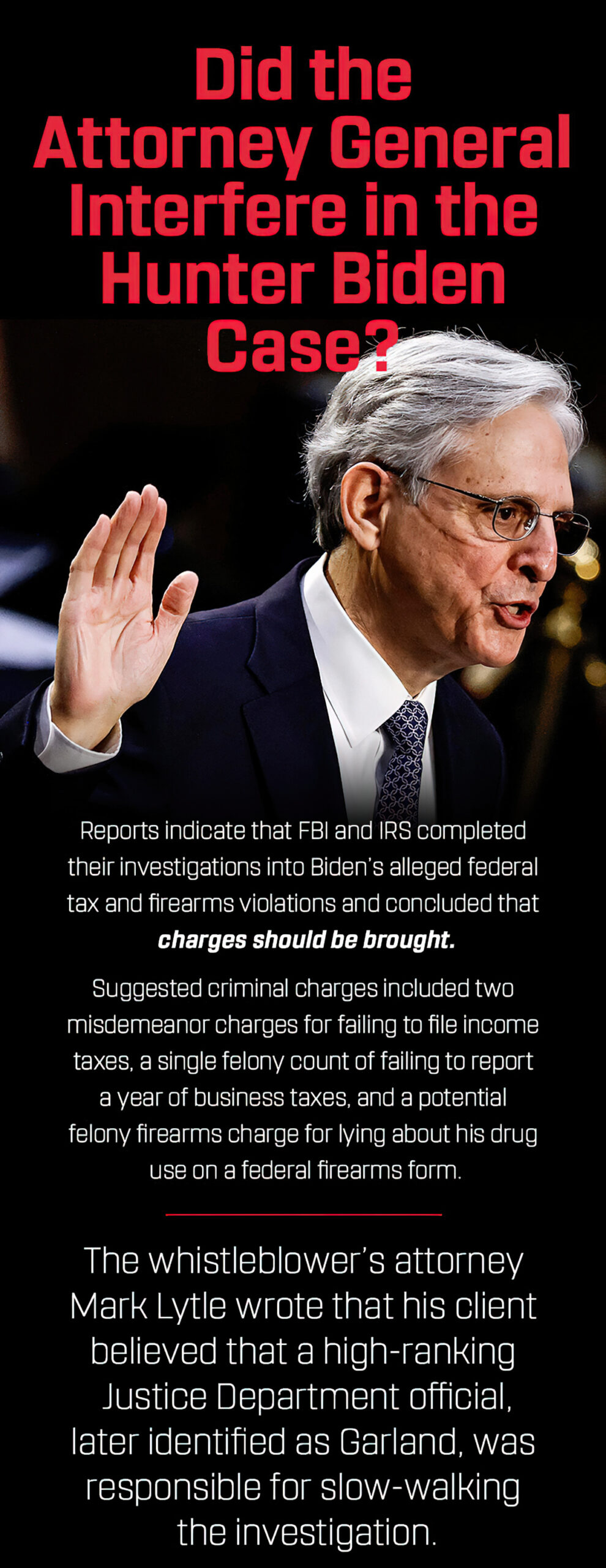Poll - Should Attorney General Merrick Garland be fired immediately?